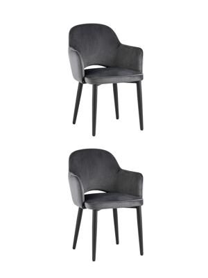 Комплект Stool Group Стул Венера велюр серый 2 шт арт. УТ000038666