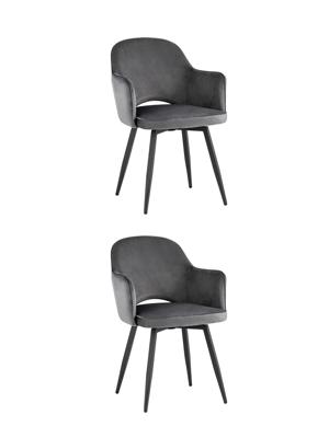 Комплект Stool Group Стул Венера вращающийся велюр серый 2 шт арт. УТ000038671