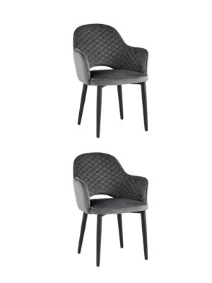 Комплект Stool Group Стул Венера диамант велюр серый 2 шт арт. УТ000038675