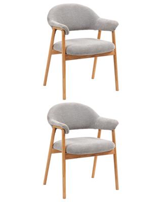 Комплект Stool Group Стул обеденный Tavu с деревянными ножками серый 2 шт. арт. УТ000042033