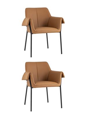 Комплект Stool Group Кресло Бесс экокожа коричневый 2 шт. арт. УТ000037183