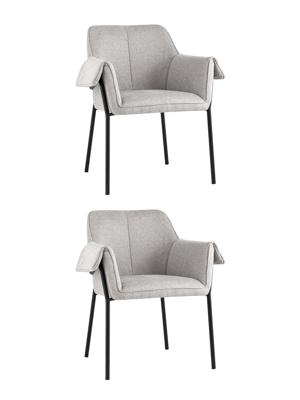 Комплект Stool Group Кресло Бесс рогожка светло-серый 2 шт. арт. УТ000037185