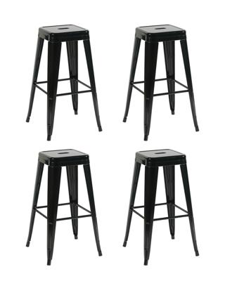 Комплект Stool Group Стул барный TOLIX черный глянцевый KD 4 шт. арт. УТ000042398