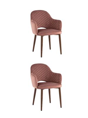 Комплект Stool Group Стул Венера диамант велюр пыльно-розовый 2 шт арт. УТ000038674