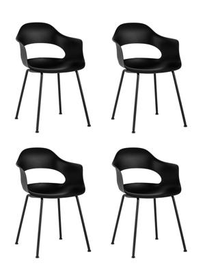Комплект Stool Group Стул Lady пластик черный 4 шт. арт. УТ000037275