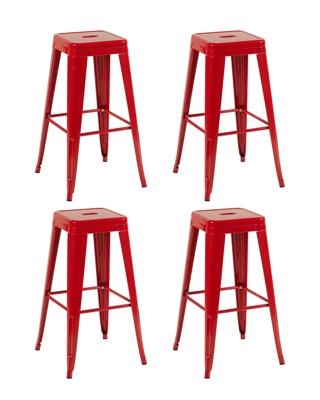Комплект Stool Group Стул барный TOLIX красный глянцевый KD 4 шт. арт. УТ000042399