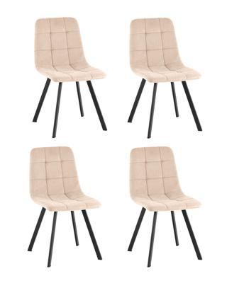 Комплект Stool Group Стул Одди Original Square велюр бежевый (набор 4 шт) арт. УТ000042520