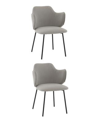 Комплект Stool Group Стул Джиннет NEW велюр светло-серый 2 шт. арт. УТ000042475