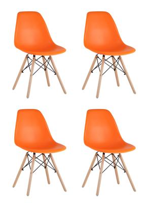 Комплект Stool Group Стул Eames DSW оранжевый x4 арт. УТ000005349