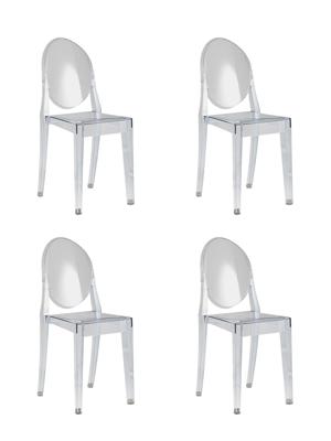 Комплект Stool Group Стул Victoria Ghost NEW прозрачный 4 шт. арт. УТ000037301