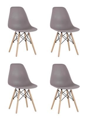Комплект Stool Group Стул Eames Style DSW темно-серый x4 (разборный каркас) арт. УТ000037612