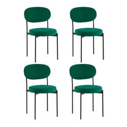 Комплект Stool Group Стул Бриф DD велюр зелёный 4 шт. арт. УТ000041539