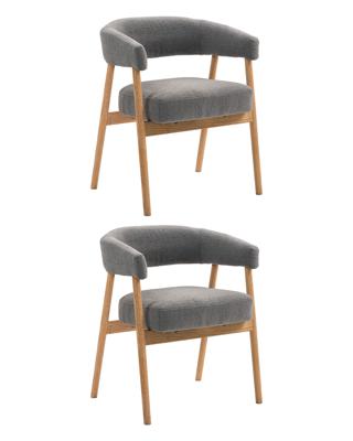 Комплект Stool Group Стул обеденный Zubo с деревянными ножками темно-серый 2 шт. арт. УТ000042035