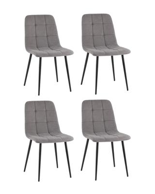 Комплект Stool Group Стул Одди Original велюр серый 4 шт. арт. УТ000042234