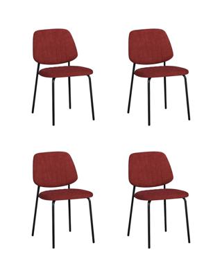 Комплект Stool Group Стул обеденный Patrys бордовый шенилл 4 шт. арт. УТ000042528