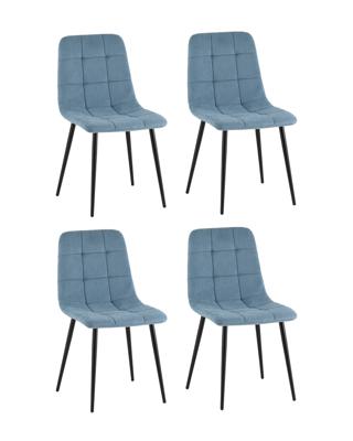 Комплект Stool Group Стул Одди Original велюр пыльно-синий 4 шт. арт. УТ000042284