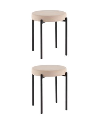 Комплект Stool Group Табурет Бриф Original велюр бежевый 2 шт. арт. УТ000042652