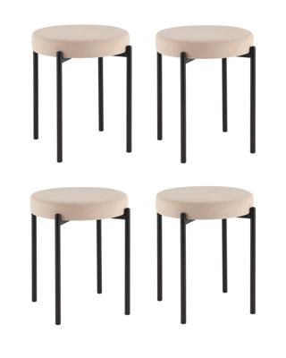 Комплект Stool Group Табурет Бриф Original велюр бежевый 4 шт. арт. УТ000042656