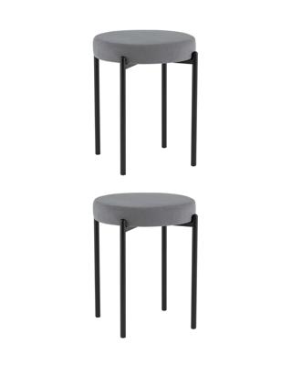 Комплект Stool Group Табурет Бриф Original велюр серый 2 шт. арт. УТ000042653
