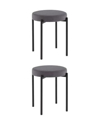 Комплект Stool Group Табурет Бриф Original велюр темно-серый 2 шт. арт. УТ000042729