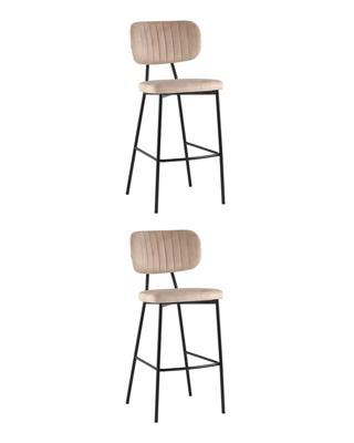 Комплект Stool Group Стул барный Ханна иск.замша бежевый 2 шт. арт. УТ000042688
