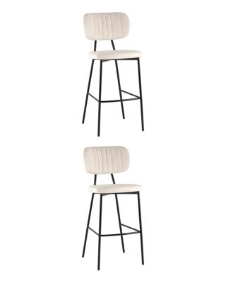 Комплект Stool Group Стул барный Ханна иск.замша молочный 2 шт. арт. УТ000042689