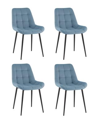 Комплект Stool Group Стул Флекс Original велюр пыльно-синий 4 шт. арт. УТ000042604