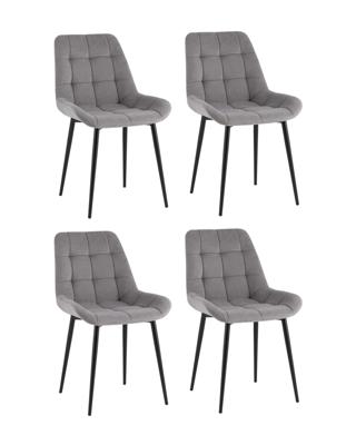 Комплект Stool Group Стул Флекс Original велюр серый 4 шт. арт. УТ000042232