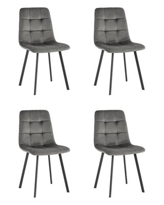 Комплект Stool Group Стул Chilly NS велюр антрацитовый 4 шт. арт. УТ000043107