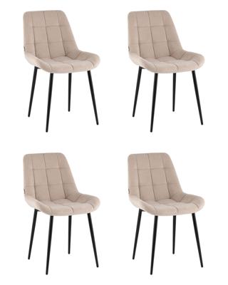 Комплект Stool Group Стул Флекс Original велюр серо-бежевый 4 шт. арт. УТ000042866
