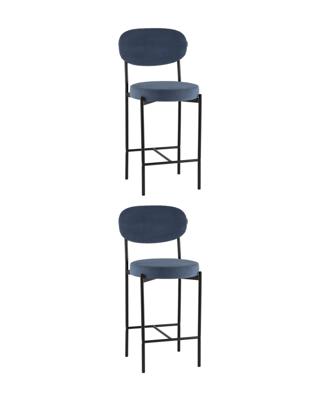 Комплект Stool Group Стул Бриф Original N полубарный велюр пыльно-синий 2 шт. арт. УТ000043249