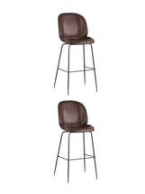 Комплект Stool Group Стул барный Beetle PU со спинкой коричневый 2 шт арт. УТ000038311