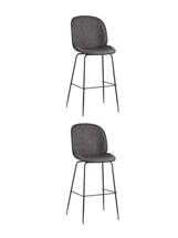 Комплект Stool Group Стул барный Beetle PU со спинкой серый 2 шт арт. УТ000038313