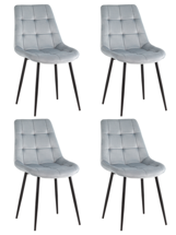 Комплект Stool Group Стул Флекс New велюр пыльно-голубой 4шт. арт. УТ000039328