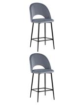 Комплект Stool Group Стул полубарный Меган велюр серый 2 шт. арт. УТ000038514
