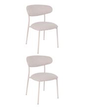 Комплект Stool Group Стул обеденный Ayla серый белые ножки 2 шт. арт. УТ000042039