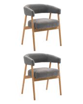 Комплект Stool Group Стул обеденный Zubo с деревянными ножками темно-серый 2 шт. арт. УТ000042035