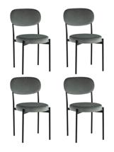 Комплект Stool Group Стул Бриф NEW велюр тёмно-серый 4 шт арт. УТ000037773