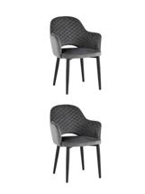 Комплект Stool Group Стул Венера диамант велюр серый 2 шт арт. УТ000038675