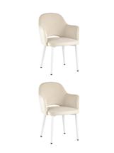 Комплект Stool Group Стул Венера велюр кремовый ножки белые 2 шт арт. УТ000038664