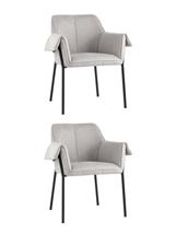 Комплект Stool Group Кресло Бесс рогожка светло-серый 2 шт. арт. УТ000037185