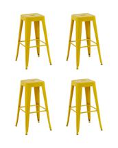 Комплект Stool Group Стул барный TOLIX желтый глянцевый KD 4 шт. арт. УТ000042401