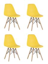 Комплект Stool Group Стул Eames Style DSW желтый x4 (разборный каркас) арт. УТ000037604