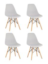 Комплект Stool Group Стул Eames Style DSW светло-серый x4 (разборный каркас) арт. УТ000037608