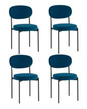 Комплект Stool Group Стул Бриф DD велюр синий 4 шт. арт. УТ000041542