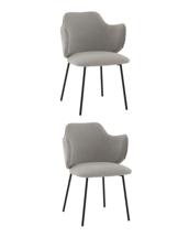 Комплект Stool Group Стул Джиннет NEW велюр светло-серый 2 шт. арт. УТ000042475