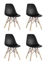 Комплект Stool Group Стул Eames Style DSW черный x4 (разборный каркас) арт. УТ000037613