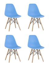 Комплект Stool Group Стул Eames Style DSW голубой x4 (разборный каркас) арт. УТ000037603