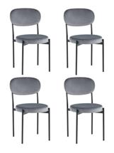 Комплект Stool Group Стул Бриф NEW велюр серый 4 шт арт. УТ000037769