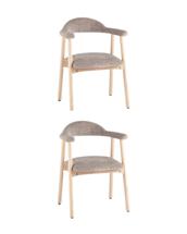 Комплект Stool Group Стул обеденный Shredo серый шенилл светлое дерево 2 шт. арт. УТ000042579